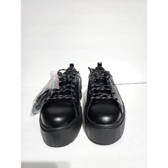 Puma x DUA LIPA Mayze Fluture Lace-Up Sneaker Black Leather Shoes WOMEN'S SIZE 8 - Picture 8 of 10